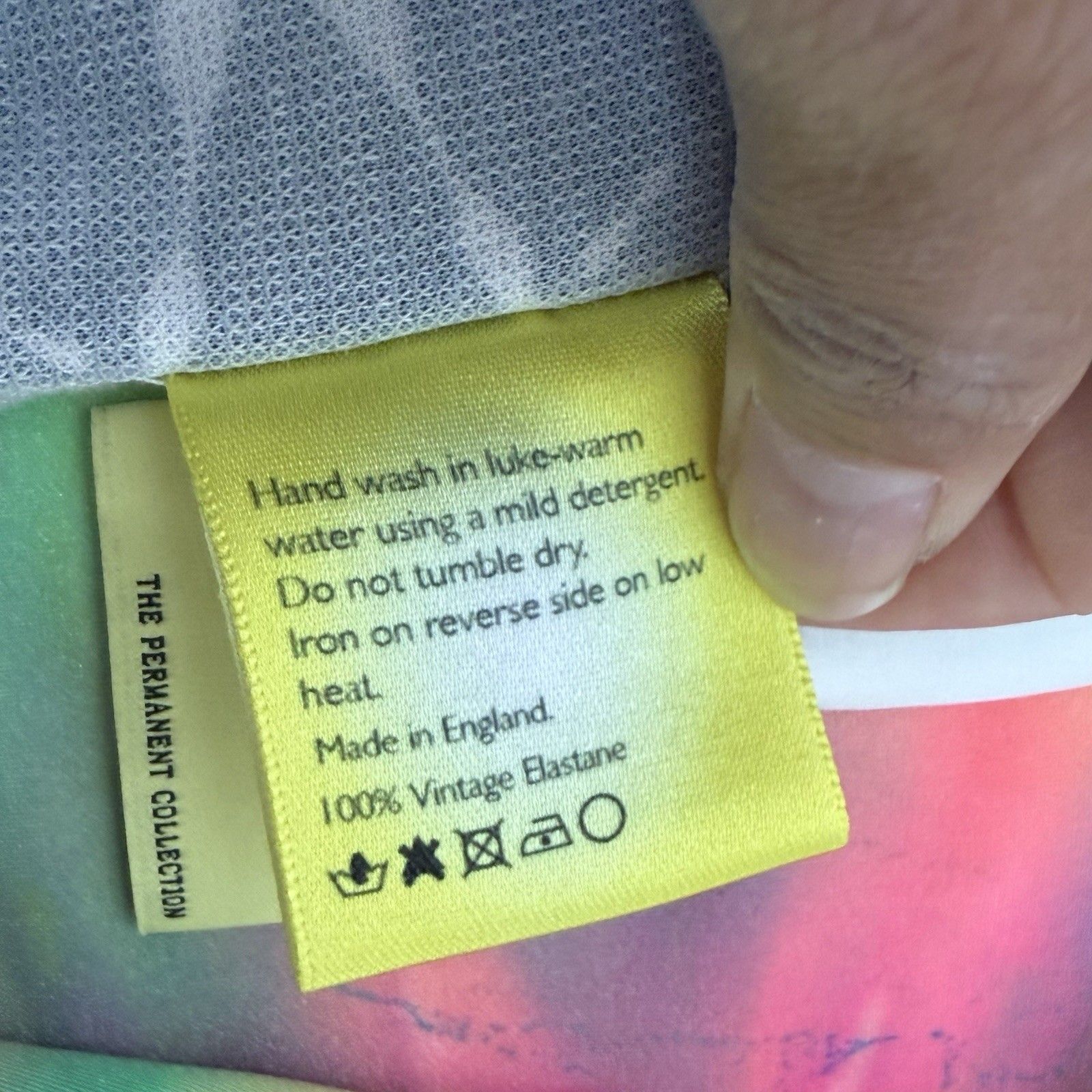 Conner Ives Reconstituted Bike Top M 1/4 Zip Rainbow Tie Dye Splatter Designer — image 8 of 8